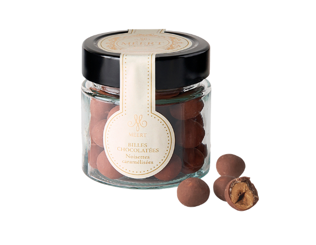 Billes chocolatées noisettes caramélisées (120g)